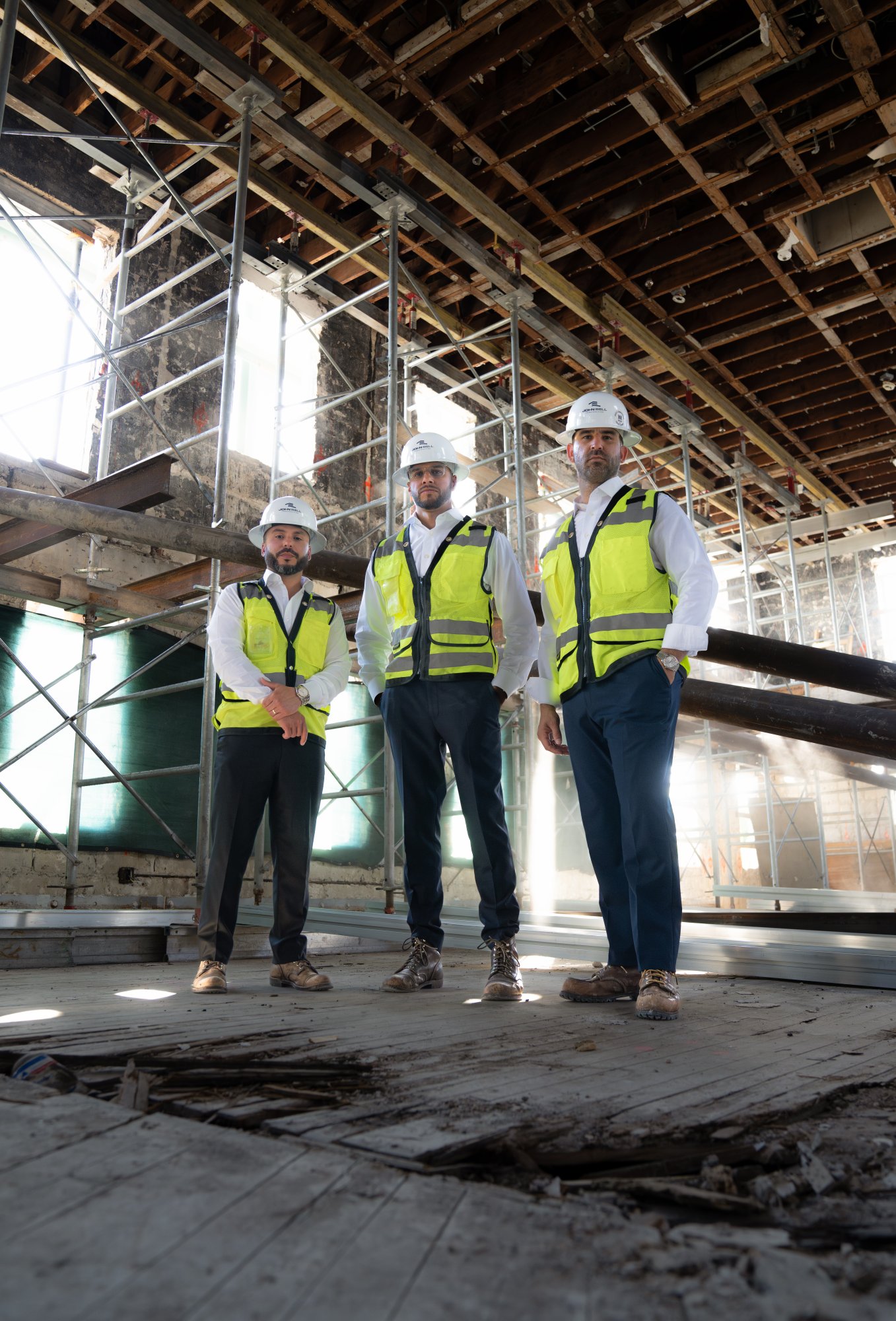 John Bell Construction leadership - Oscar, Jazz and Faz