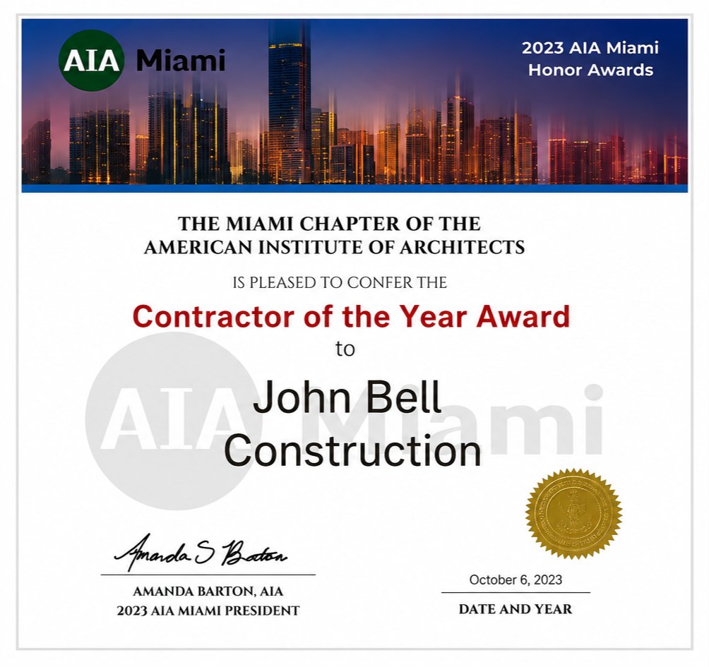 General Contractor of the Year - AIA Miami